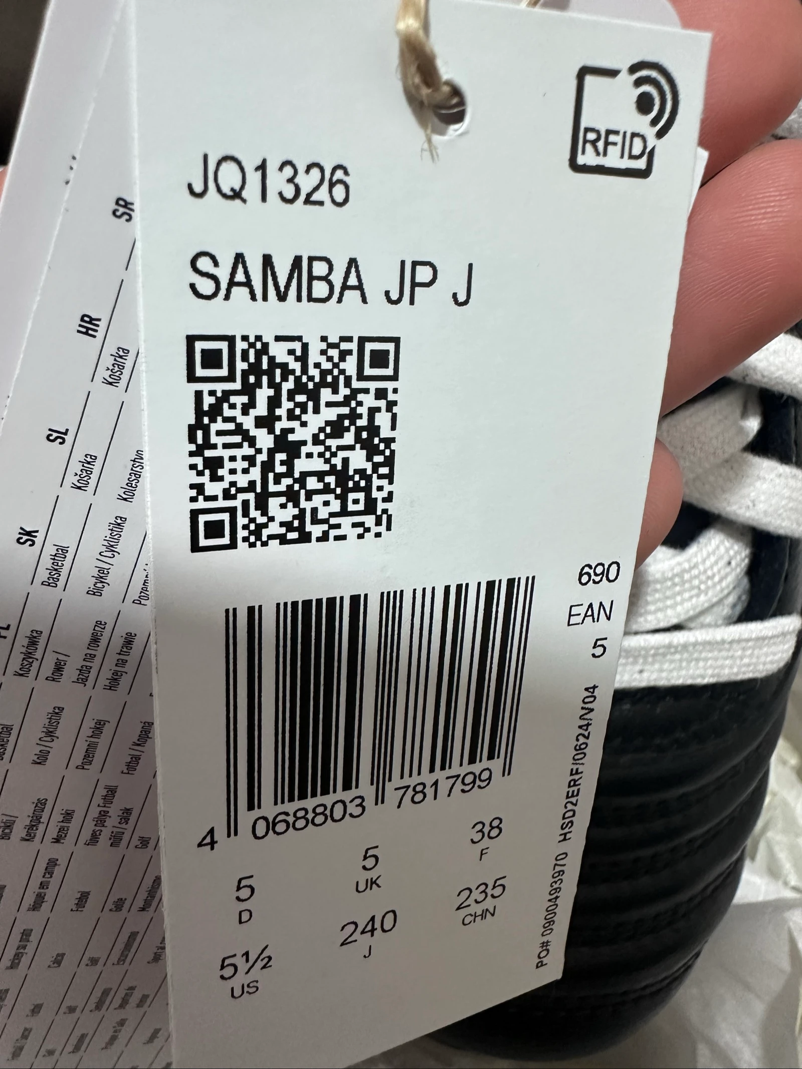 Baskets Samba Adidas cuir noir et blanc taille 38 – photo 7